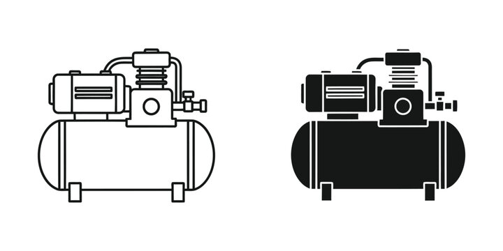 Comparison of two air compressor designs with different tank finishes