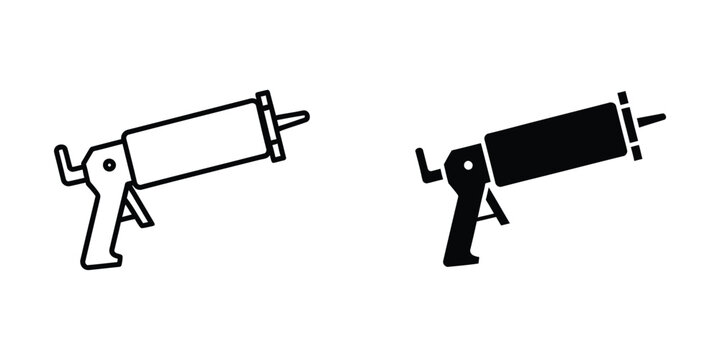 Comparison of a regular and a loaded caulking gun