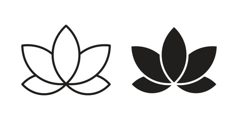 Fototapeta premium Water lily icons vector design template simple and clean