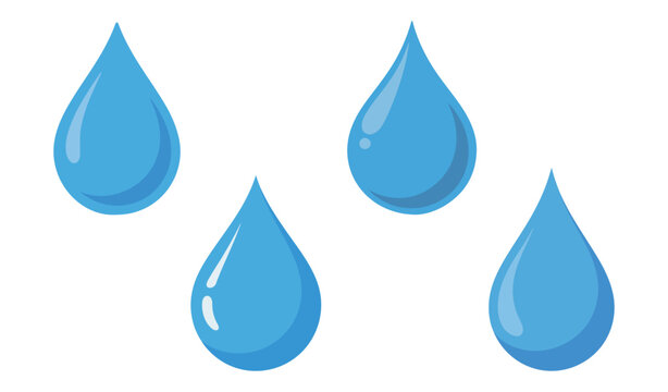 Blue water drops blue drops tear drops liquid transparent background