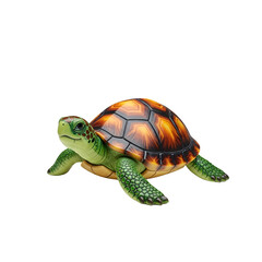 Obraz premium Green sea turtle on white background isolated on transparent background