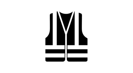 Fototapeta premium Vector illustration of high visibility safety vest icon on transparence background