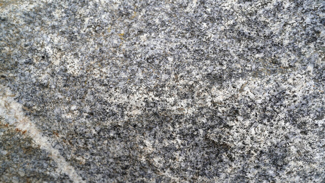 Detailed Close-Up of Plutonic Granite Surface Featuring Black Mica
