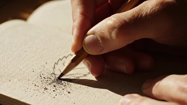 a person writing in a physical journal in a quiet garden. This scene highlights digital detox, mental clarity, analog hobbies, and the beauty of paper textures.