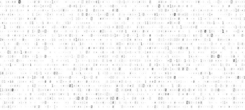 Monochrome digital code grid with vertical lines and matrix style data flow. Vector cyber surface for programming and software, network and technology. Interface and futuristic system layout