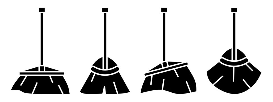 Brom icon set. Vector symbol. Illustration of brom. Broom. Vector illustration. Stock vector.