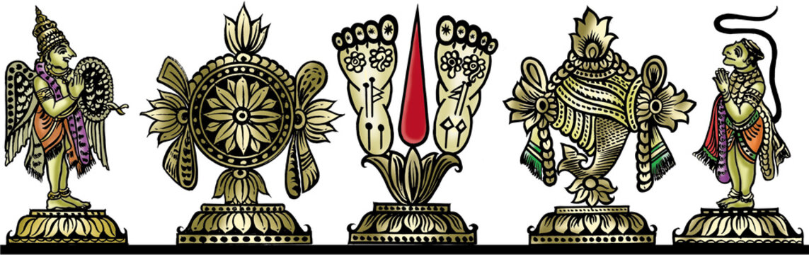 traditional drawing of  hindu god all 