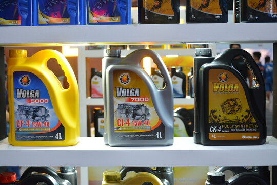 Volga motor oil display at the 20th Inside Racing Bike Fest in Pasay, Philippines