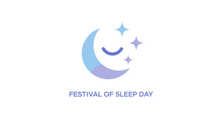 Fototapeta premium Smiling crescent moon with stars symbol.