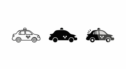 Simple Police Car Icons Set © Motin