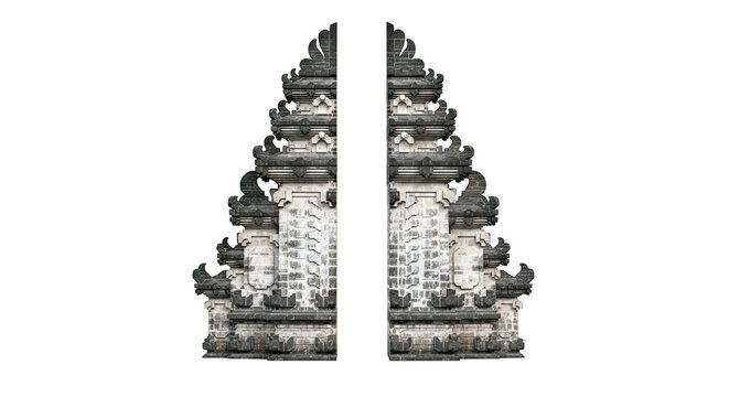 Balinese Candi Bentar Gate, Stone Architecture