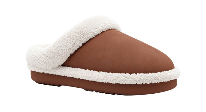 Brown Suede and Sherpa Lined Clog Slipper