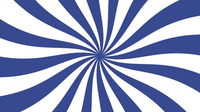 Retro Blue and White Sunburst Spiral Swirl Motion Loop. A seamless looping animation of a classic retro sunburst or radial beam. For vintage-style comic book transitions, high-energy product reveals.