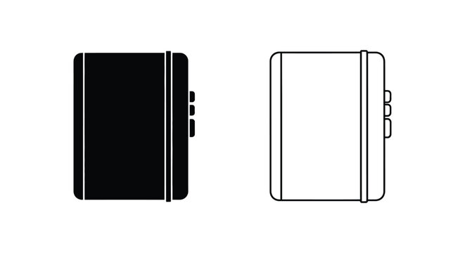 Black and white tablet computer design Vector