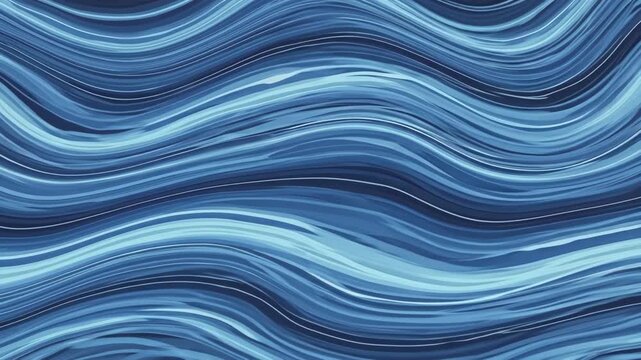 Blue wavy lines on white background.
