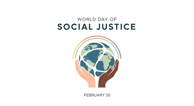 Hands Holding Globe Social Justice Symbol.