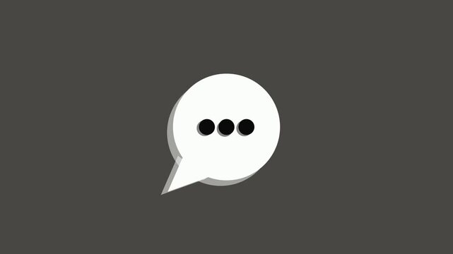 A solitary white speech bubble floating against dark background. White speech bubble shines in solitude. Dark background enhances solitary white speech bubble.