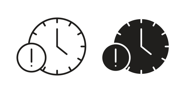 Alarm exclamation icons collection vector design illustration isolated. EPS10