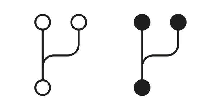 Code branch icons collection vector design illustration isolated. EPS10