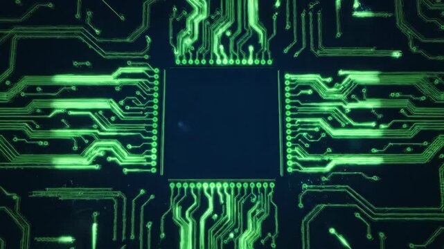 Close-up of a computer circuit board.