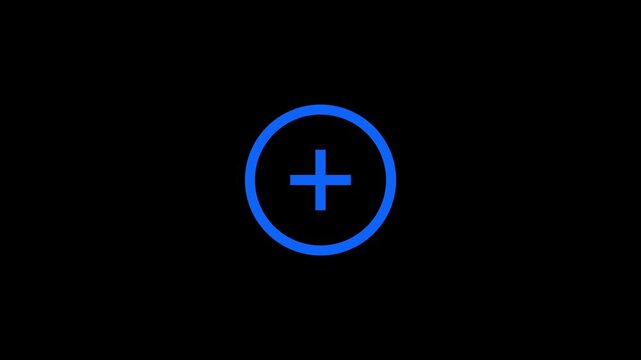 Minimal Plus Icon Representing Increase and Medical Cross Symbol