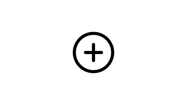 Geometric Plus Symbol for Medical and Technology Concept Design