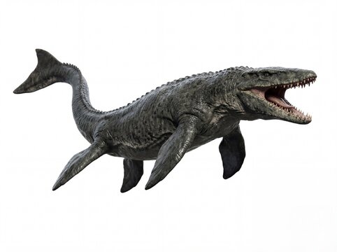 Mosasaurus Isolated On White Background Mosasaurus Side View Illustration Mosasaurus dinosaur White Background, Mosasaurus Reptile prehistoric extinct dinosaur, dinosaurs
