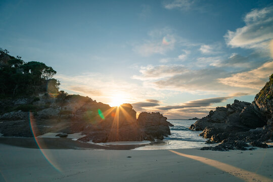 Sunrise at Hedgehog Island, Seal Rocks on the NSW north coast