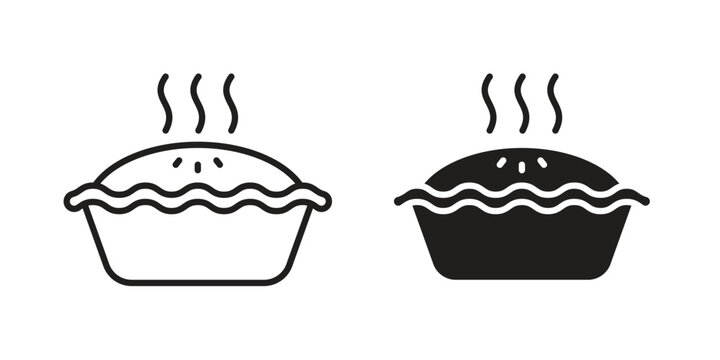 Pie icons collection vector design illustration isolated. EPS10