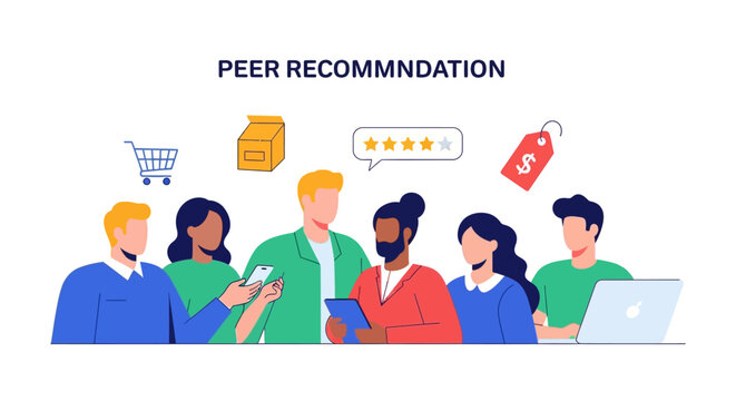 Peer Recommendation and Social Proof Concept with Diverse Group of People Engaging in Online Shopping and Customer Reviews