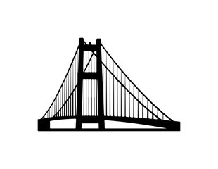 Fototapeta premium Minimalist Vector Illustration of Golden Gate Bridge