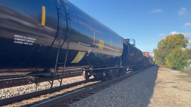 freight train in motion