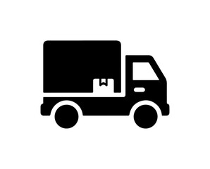 Naklejka premium Minimalist Delivery Truck Vector Icon