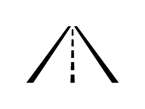 Isosceles Triangle with Dashed Vertical Bisector Vector Illustration