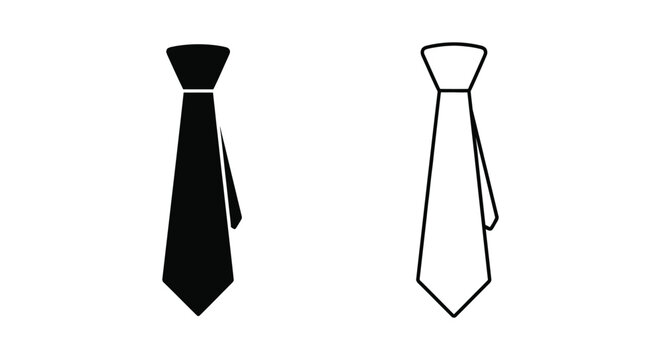 Black and white tie illustration Vector