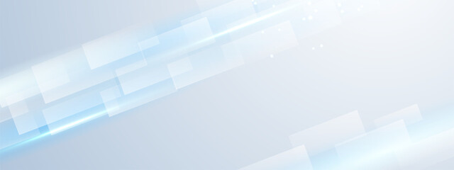 Abstract white light blue technology banner background © Lifasm