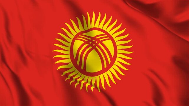 flag of Kyrgyzstan, Kyrgyzstan flag waving in wind HD, 4k Kyrgyzstan flag