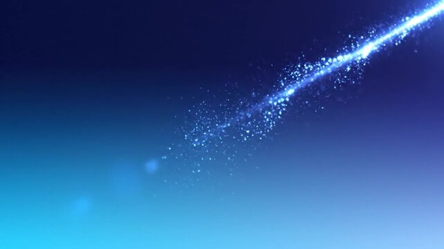 Bright Light Beam in Dark Blue.