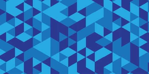 Fototapeta premium Triangle Vector Abstract Geometric Technology seamless pattern Background. triangular mosaic backdrop design. Triangle polygonal square abstract banner background. 