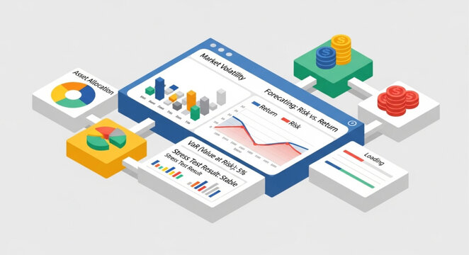 Isometric Data Analysis on Digital Tablet with Charts and Graphs.