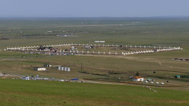 Mongolian Monastery Erdene Zuu, view from the top of the mountain.
Kharkhorin, a sunny summer day.