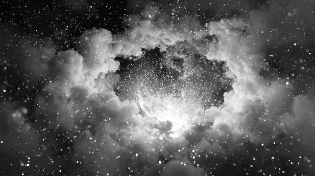 Striking black-and-white space photo in high resolution HD