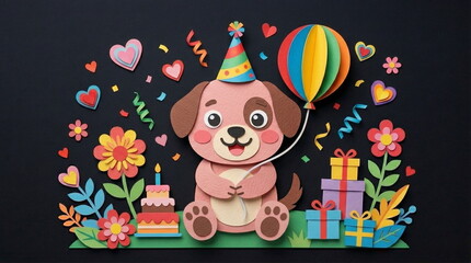 Fototapeta premium Paper Craft design Illustration