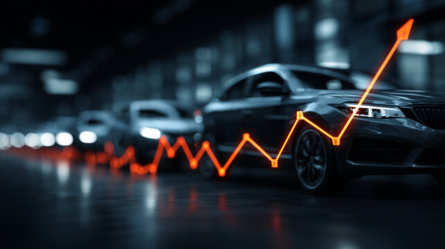 Rising trends in automotive industry sales global market insights data visualization urban environment analytical perspective
