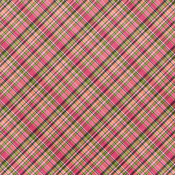 Colorful diagonal plaid pattern in pink, green and beige tones, seamless vibrant textile design perfect for fashion, backgrounds, and creative projects.