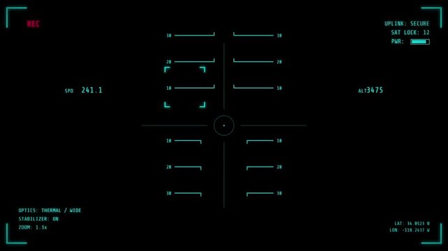 Drones Viewfinder Display Motion Tracking Target Acquisition