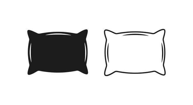 Black and white pillow illustration Vector
