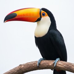 Fototapeta premium Toucan bird close up on white