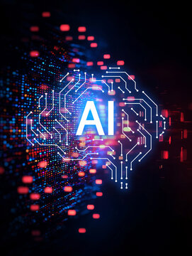 Exploring ai innovations in technology digital landscape visual graphics futuristic environment creative viewpoint conceptualizing artificial intelligence
