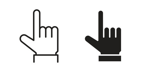 Obraz premium Cursor hand icons symbol. Simple, flat design for web or mobile app